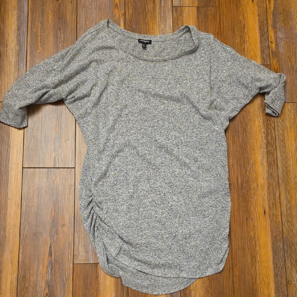 Express Heather Gray 3/4 Sleeve Top